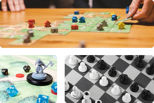 board games strategy tabletop collage